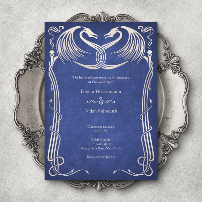 Celtic Viking Dragon Wedding Invitation (Creator Uploaded)