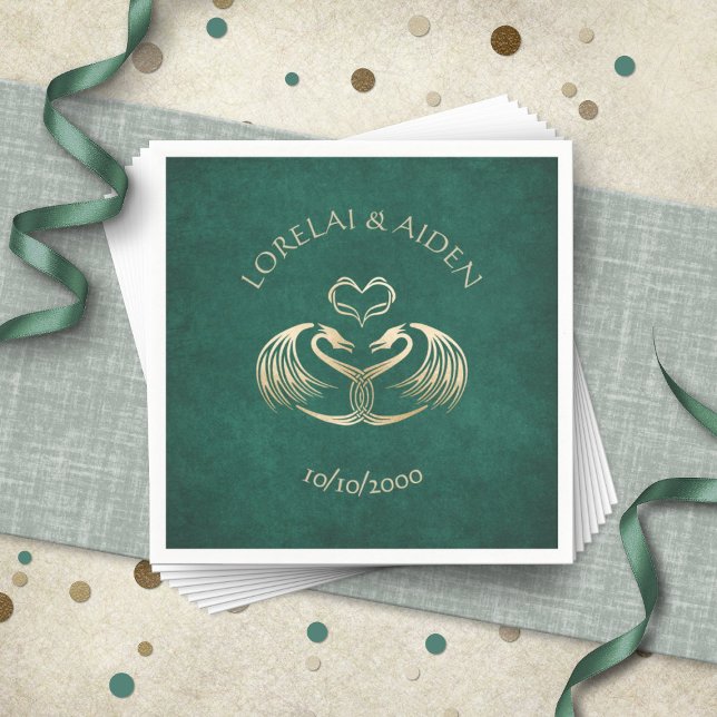 Celtic Viking Dragon Wedding Napkin (Creator Uploaded)