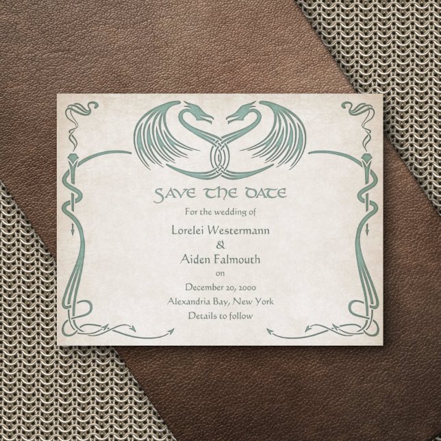 Celtic Viking Dragon Wedding Save The Date (Creator Uploaded)