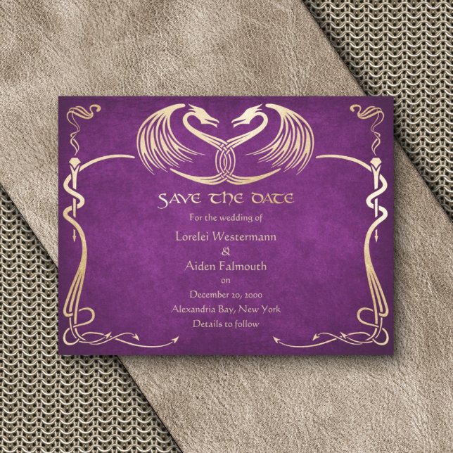 Celtic Viking Dragon Wedding Save The Date (Creator Uploaded)