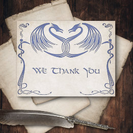 Celtic Viking Dragon Wedding Thank You Card