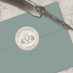 Celtic Viking Fantasy Wedding Classic Round Sticker