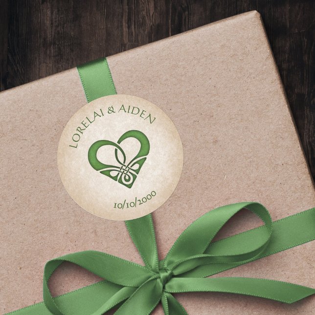 Celtic Viking Fantasy Wedding Classic Round Sticker (Creator Uploaded)