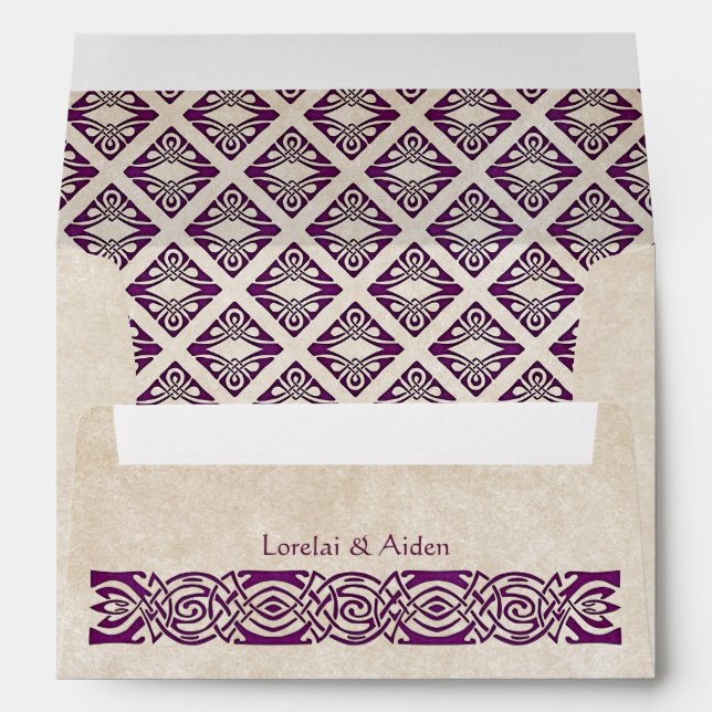 Celtic Viking Fantasy Wedding Envelope (Back (Bottom))