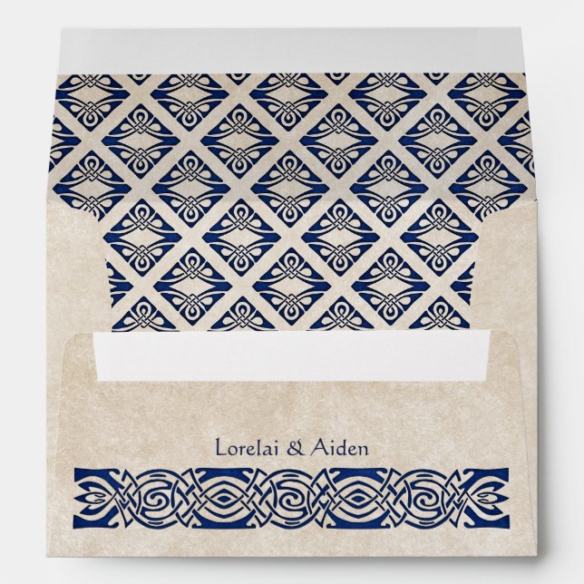 Celtic Viking Fantasy Wedding Envelope (Back (Bottom))