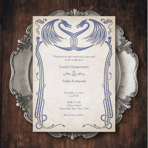 Celtic Viking Fantasy Wedding Invitation