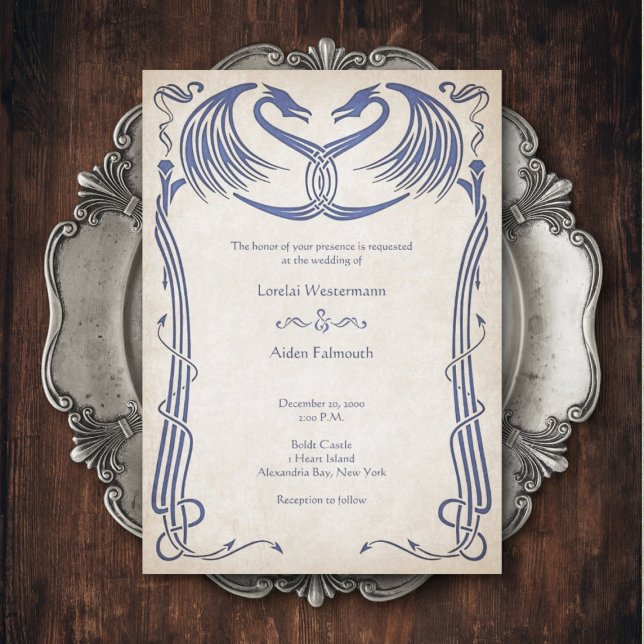 Celtic Viking Fantasy Wedding Invitation (Creator Uploaded)