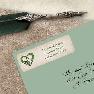 Celtic Viking Fantasy Wedding Return Address Label