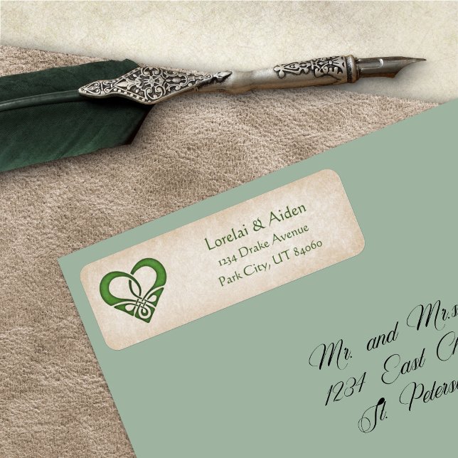 Celtic Viking Fantasy Wedding Return Address Label (Creator Uploaded)