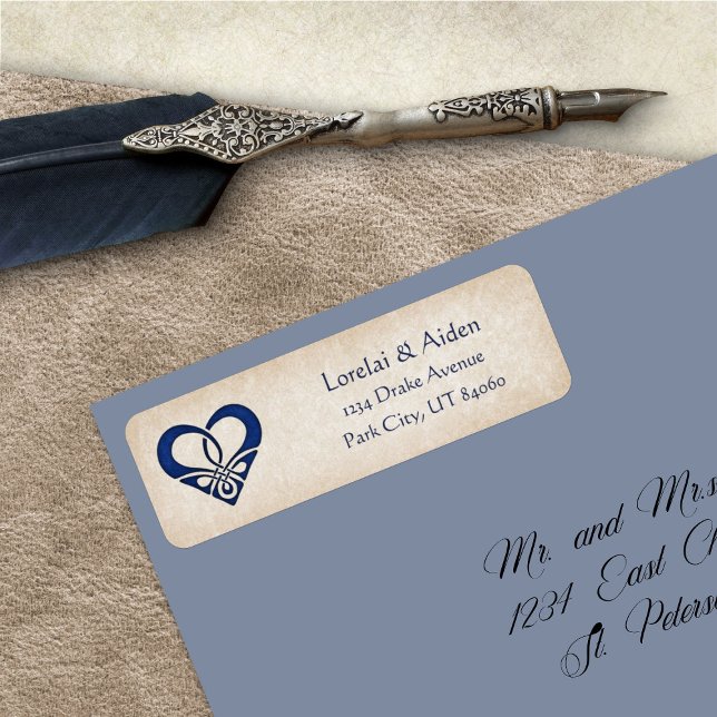 Celtic Viking Fantasy Wedding Return Address Label (Creator Uploaded)