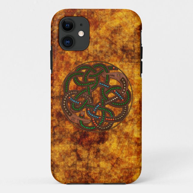Celtic Viking Serpent Shield Design iPhone 5 Case (Back)