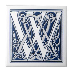 Celtic W Monogram Ceramic Tile