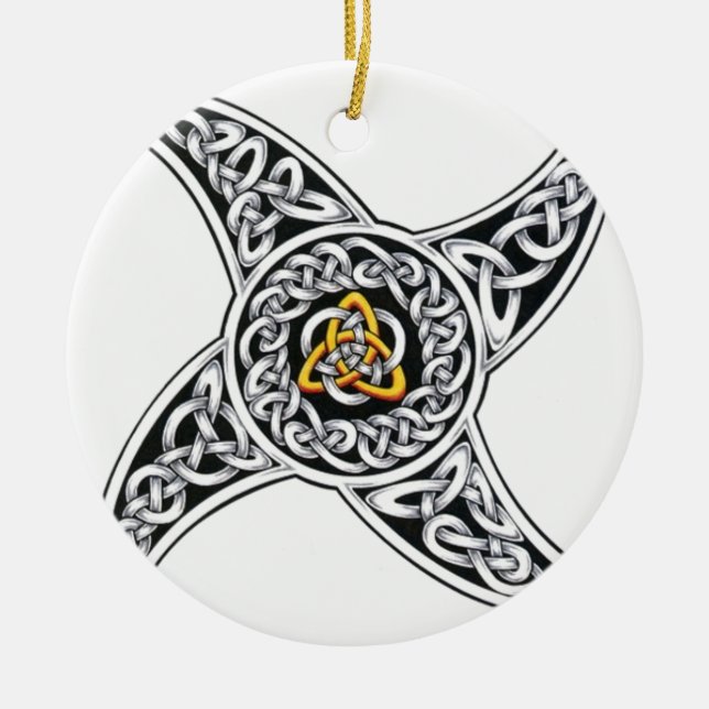 celtic-warriors symbol ceramic tree decoration (Front)