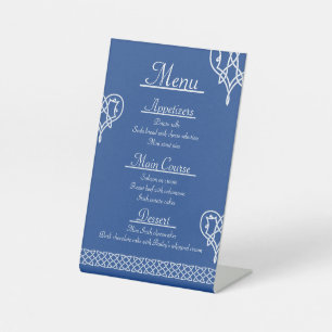 Celtic Weave Hearts in Blue Pedestal Sign