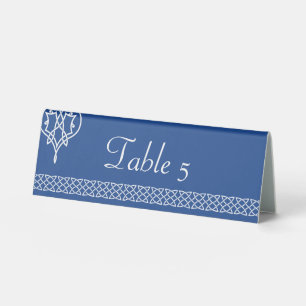 Celtic Weave Hearts in Blue Table Tent Sign