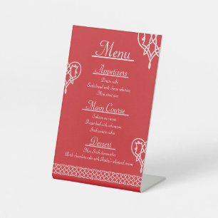 Celtic Weave Hearts in Cherry Pedestal Sign