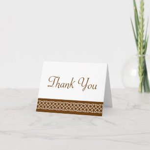 Celtic Weave Hearts in Chocolate Thank You Card
