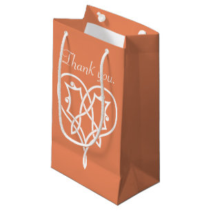 Celtic Weave Hearts in Coral Gift Bag