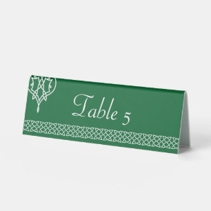 Celtic Weave Hearts in Green Table Tent Sign