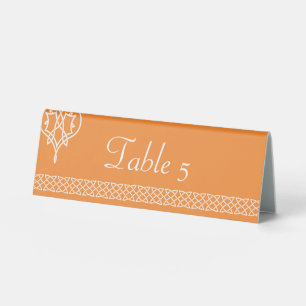 Celtic Weave Hearts in Orange Table Tent Sign