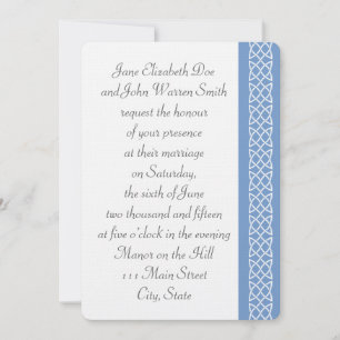 Celtic Weave Hearts in Periwinkle Invitation