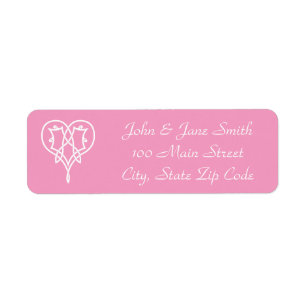 Celtic Weave Hearts in Petal Pink Address Label Return Address Label