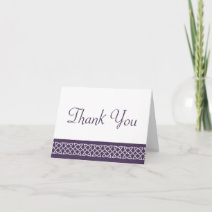 Celtic Weave Hearts in Purple Thank You Card