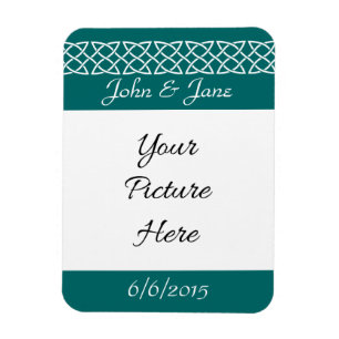 Celtic Weave Hearts in Teal Save-the-Date Magnet