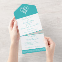 Celtic Weave Hearts in Turquoise