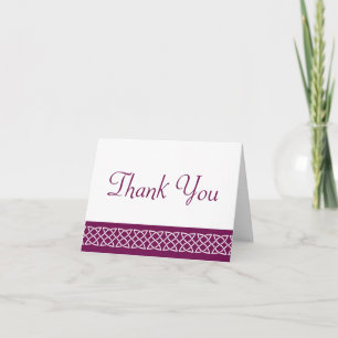 Celtic Weave Hearts in Wine Thank You Card