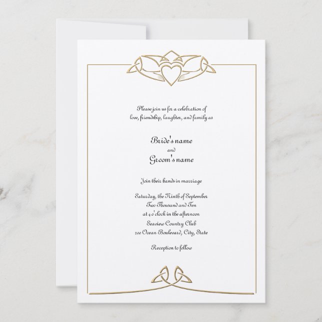 Celtic Wedding Invitation (Front)