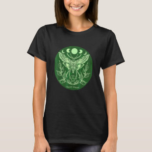 Celtic Wicca Ostara Occult Moon Moth T-Shirt