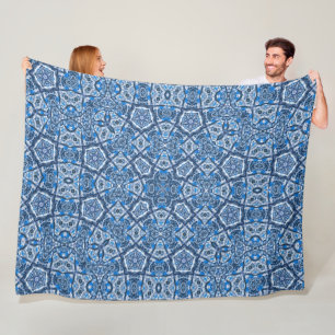 Celtic Winter Snow Fairy Magic Gate Mandala Quilt Fleece Blanket