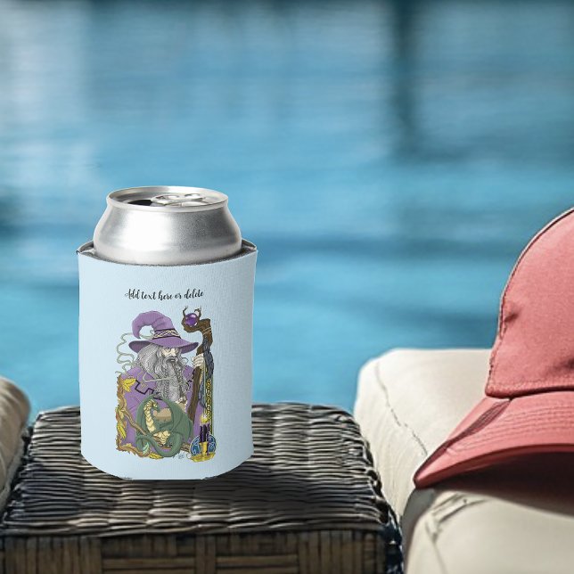 Celtic Wizard Dragon Fantasy Purple Can Cooler (Creator Uploaded)