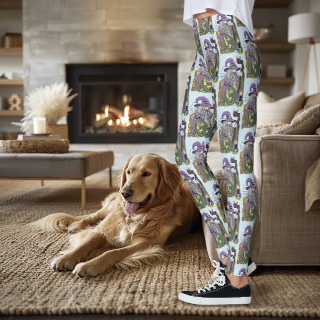 Celtic Wizard Dragon Fantasy Purple Leggings (Creator Uploaded)