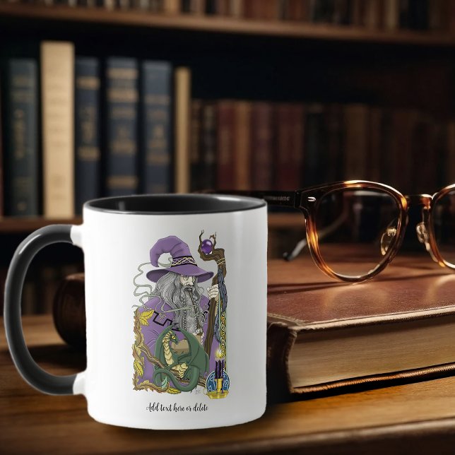 Celtic Wizard Dragon Fantasy Purple Mug (Creator Uploaded)