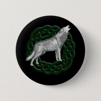 Celtic Wolf 6 Cm Round Badge