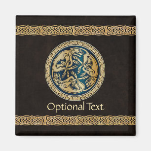 Celtic Wolf Knotwork Triad Magnet