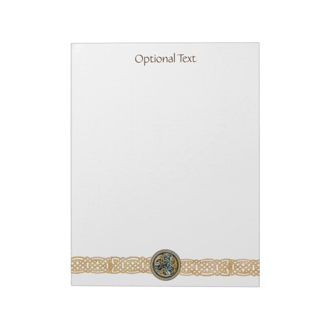 Celtic Wolf Knotwork Triad Notepad (Rotated)