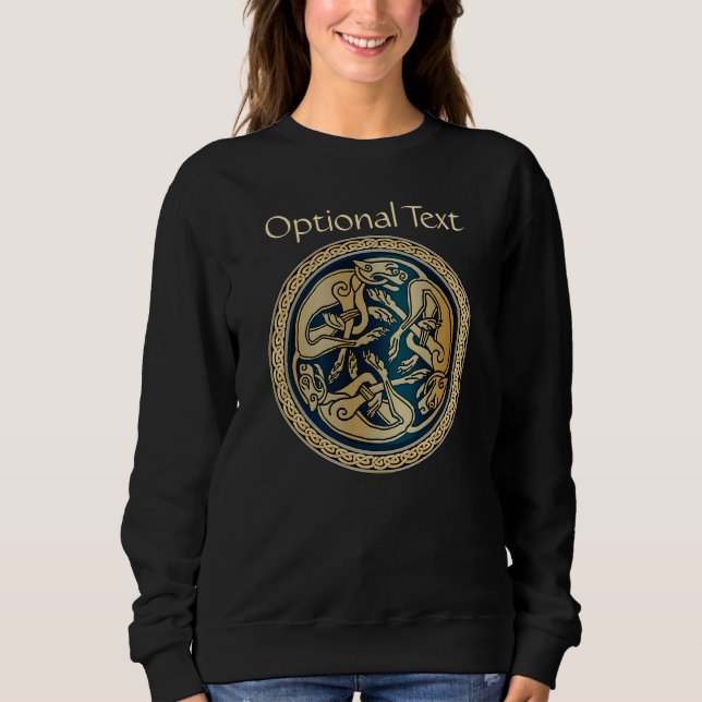 Celtic Wolf Knotwork Triad Sweatshirt (Front)
