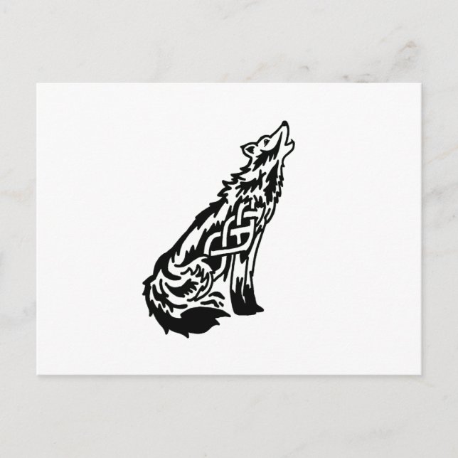 Celtic Wolf Postcard (Front)