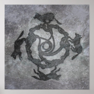 Celtic Wolves Poster