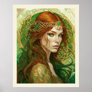 Celtic Women Series 13 of 17 Redhead Green Eyes Poster