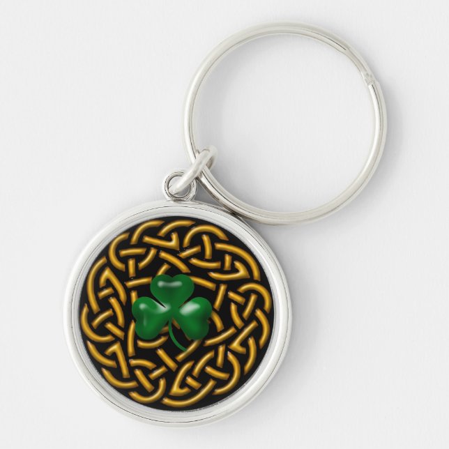 Celtic Wreath and Shamrock Key Ring (Front)