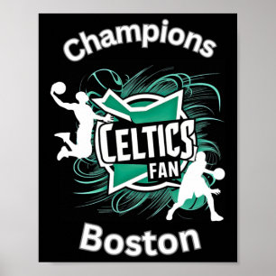 Celtics Basketball Tri-blend Poster