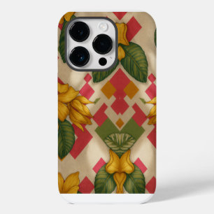 Celular Floral Vintage com Hibiscos Case-Mate iPhone 14 Pro Case