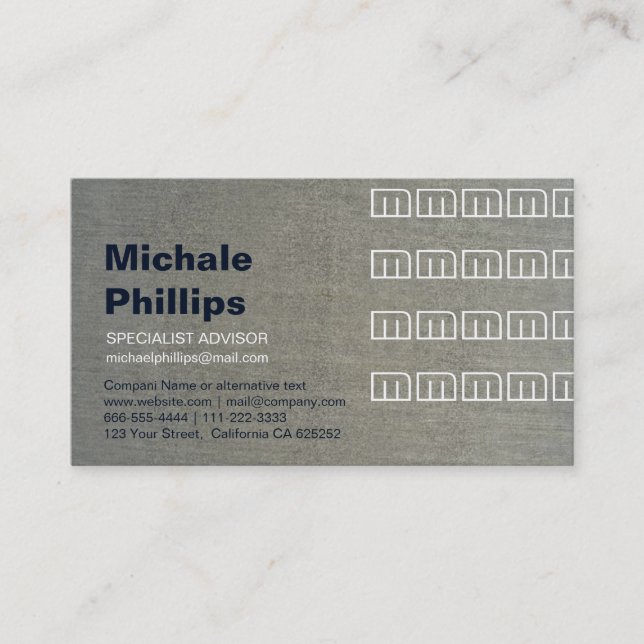 CEMENT CONCRETE CONSTRUCTION CIVIL ENGINEERING BUSINESS CARD (Front)