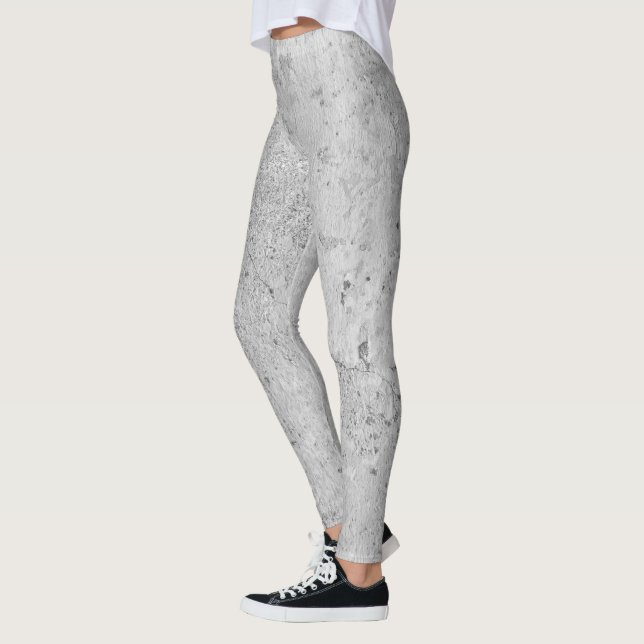 Cement Faux Concrete Masonry Funny Leggings (Left)
