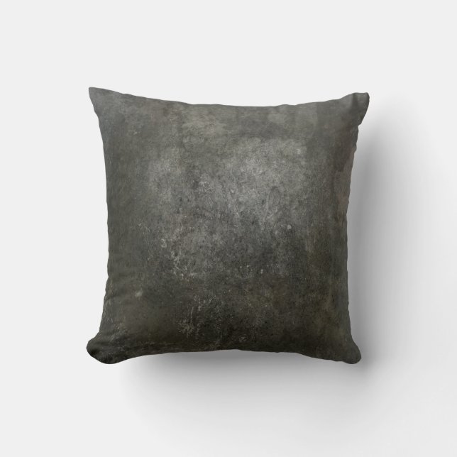 Cement Grunge Dark Gritty Cushion (Front)