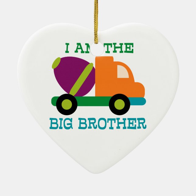 Cement Mixer Big Brother Ceramic Tree Decoration (Back)